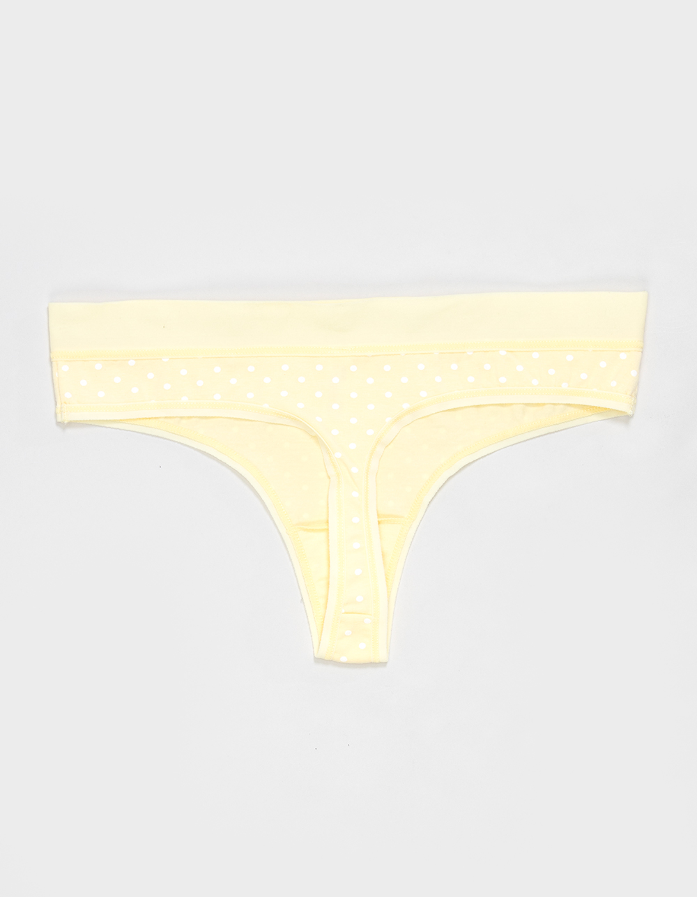 FULL TILT Cotton Sport Waistband Thong - LT YELLOW