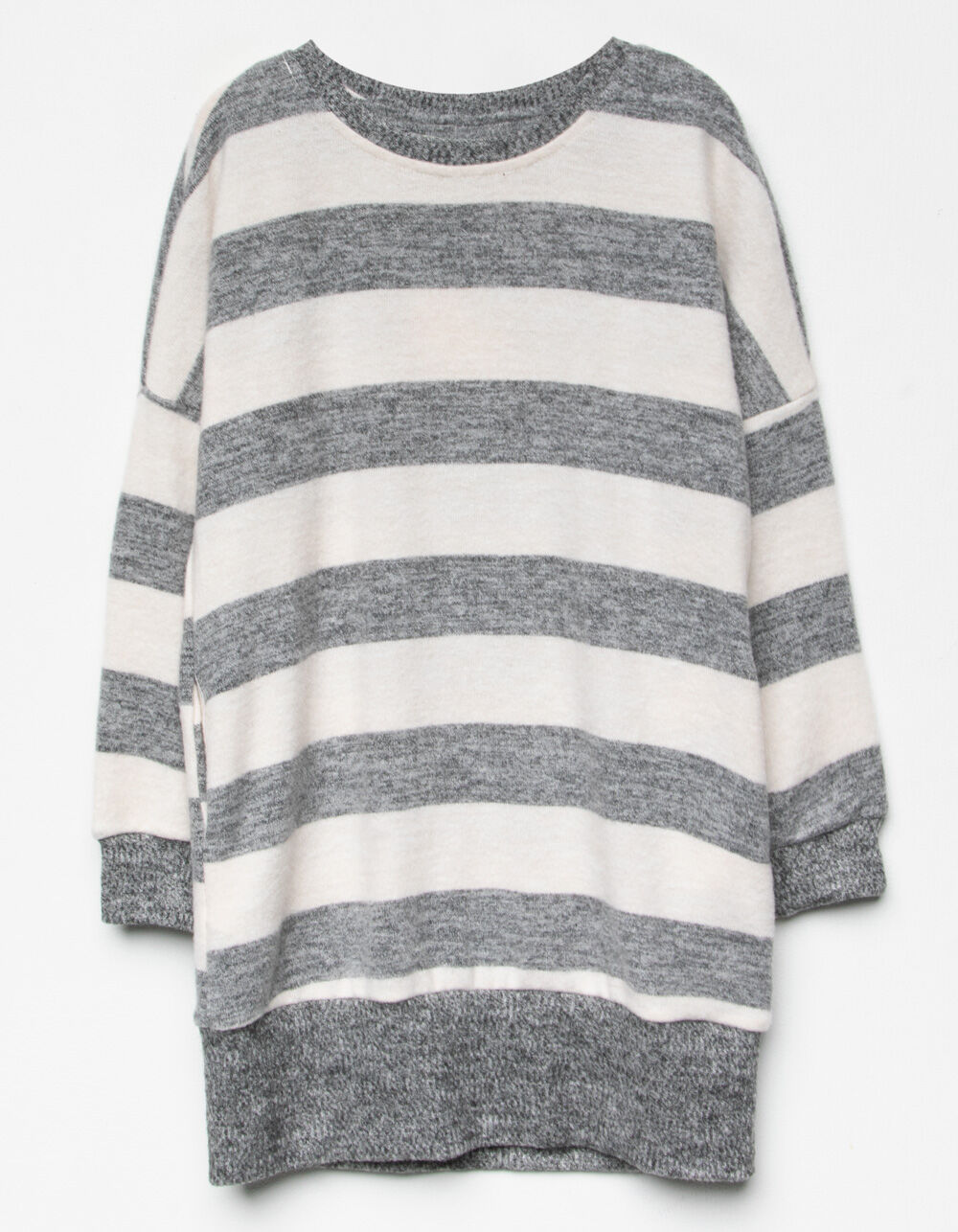 HAYDEN Stripe Knit Girls Pullover Sweater - WHITE/GRAY | Tillys
