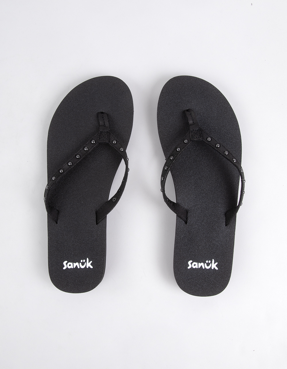 SANUK Yoga Joy II Stud Womens Flip Flops - BLACK