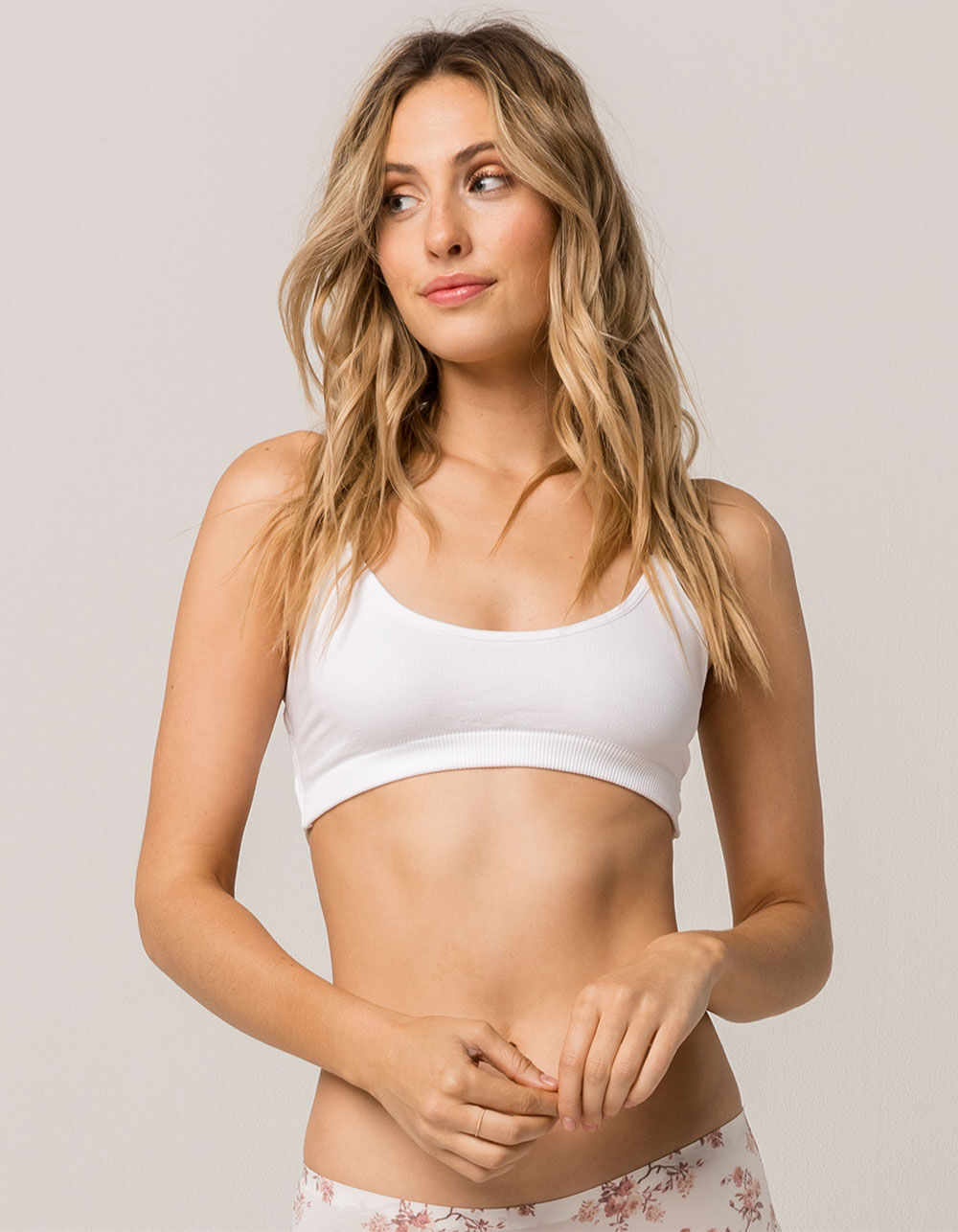 SAY WHAT? Cage Back White Bralette image number 0