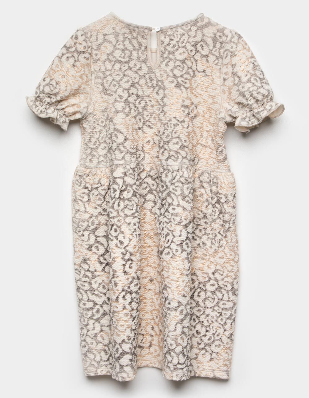 HAYDEN Leopard Puff Sleeve Girls Dress - CREAM COMBO | Tillys