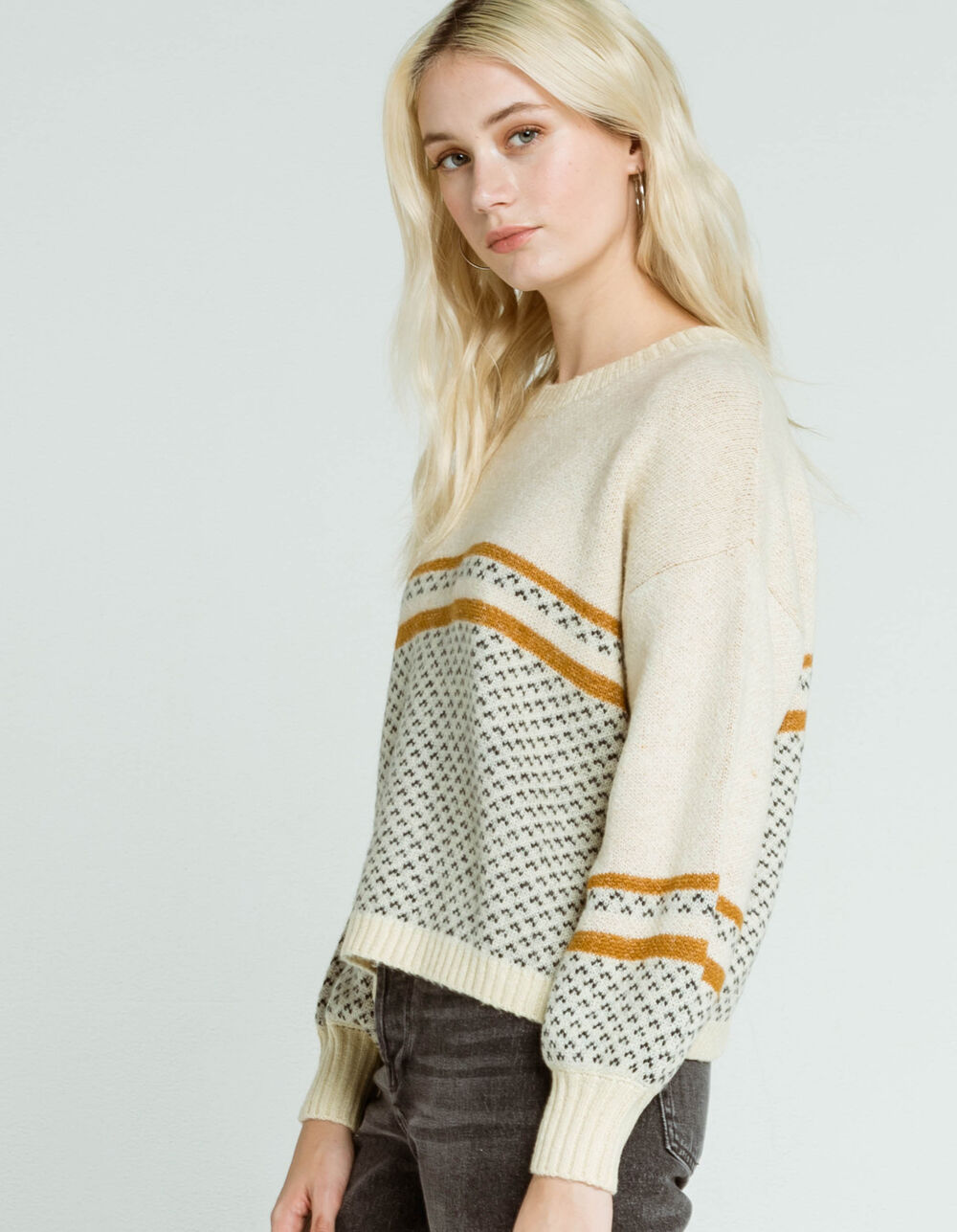 BILLABONG Wise Up Womens Sweater - CREAM COMBO | Tillys