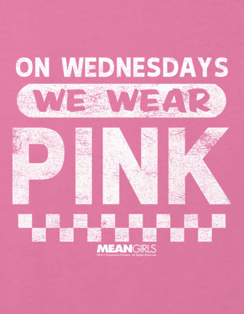 MEAN Girls Throwback Wednesdays Crop Tee - PINK