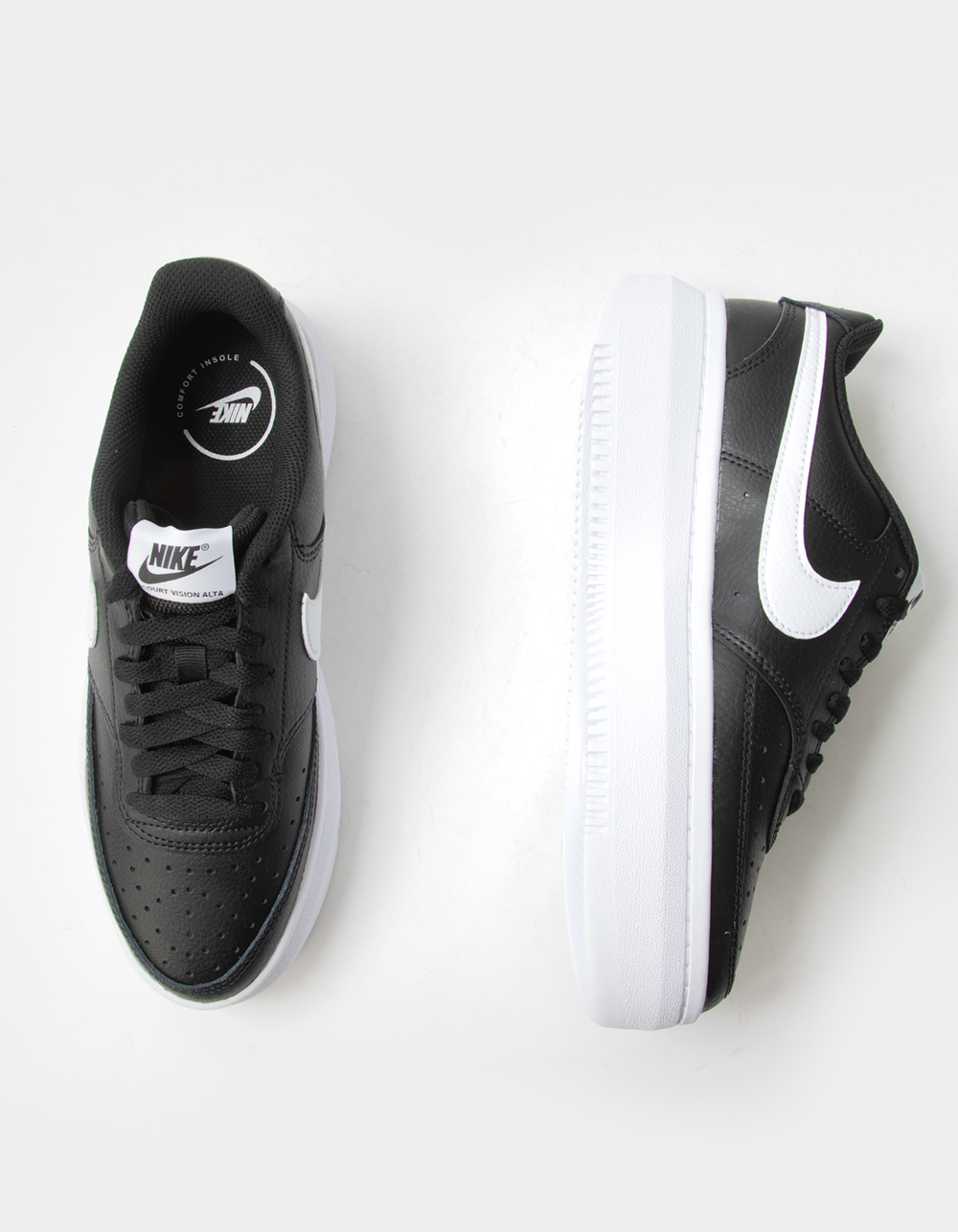 NIKE Court Vision Alta Womens Shoes - BLK/WHT