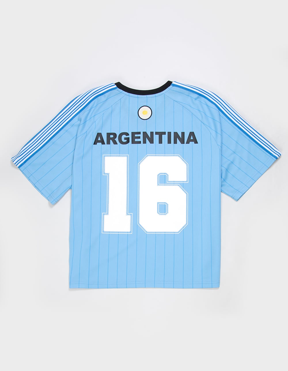 RSQ Mens Argentina Baggy Crop Soccer Jersey - LIGHT BLUE
