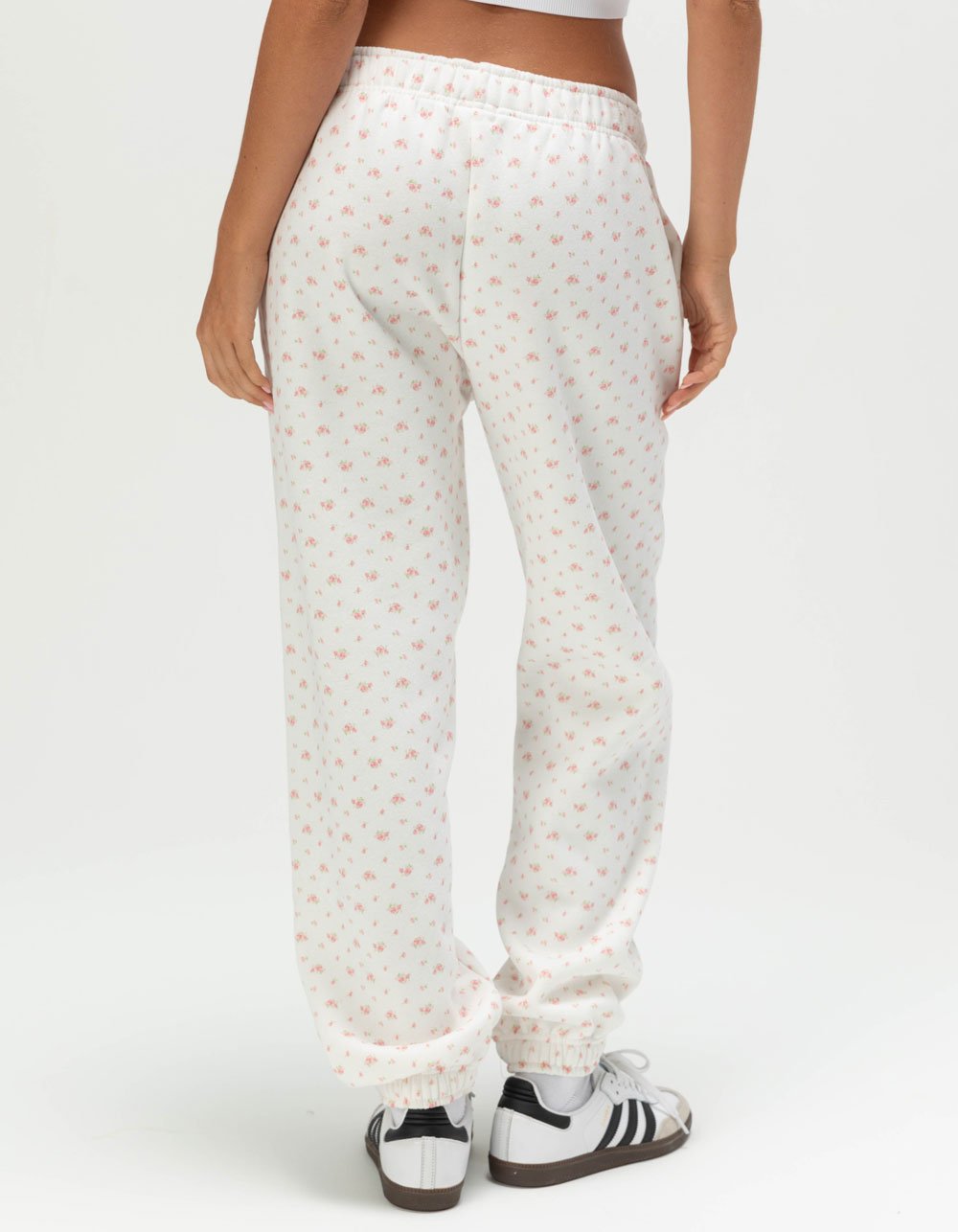 HAPPY CAMP3R Garden Confetti Womens Jogger Sweatpants - WHITE