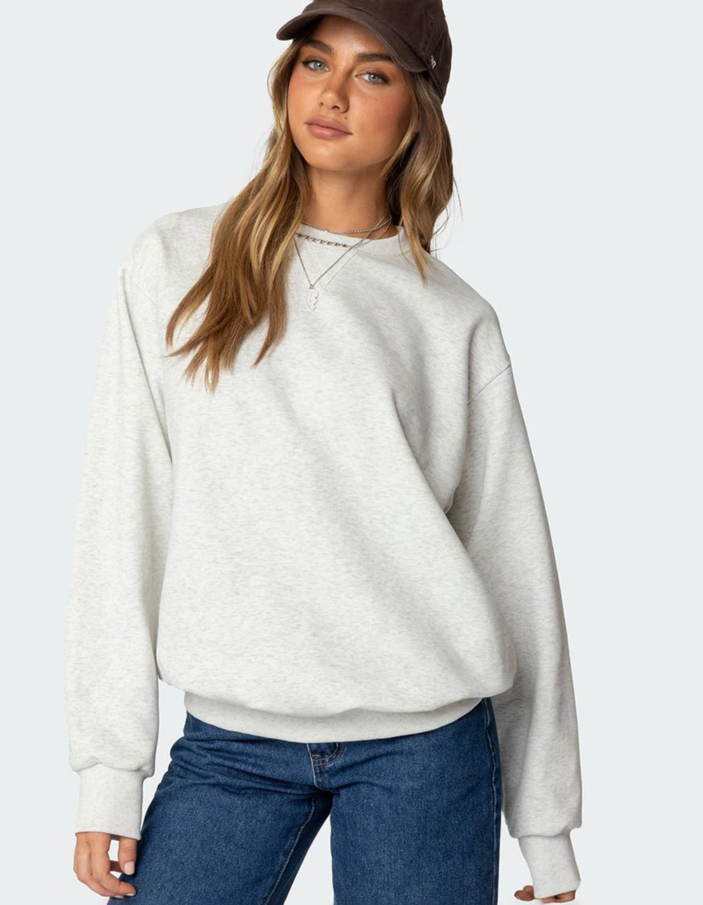 THE NORTH FACE Evolution Womens Oversized Crewneck Sweatshirt - INDIGO