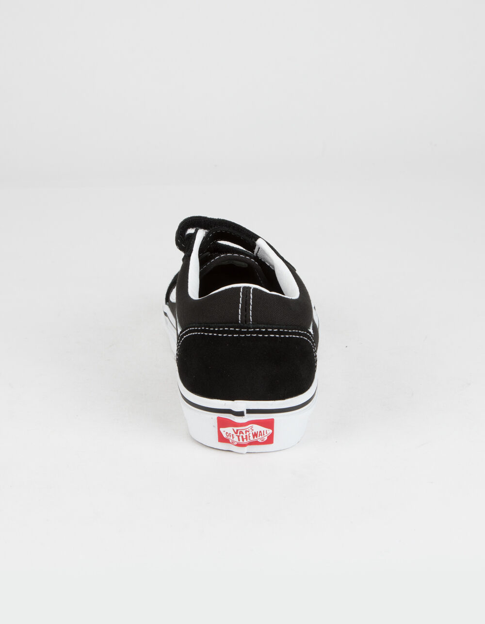 VANS Old Skool V Juniors Black & True White Velcro Shoes - BLACK/WHITE |  Tillys