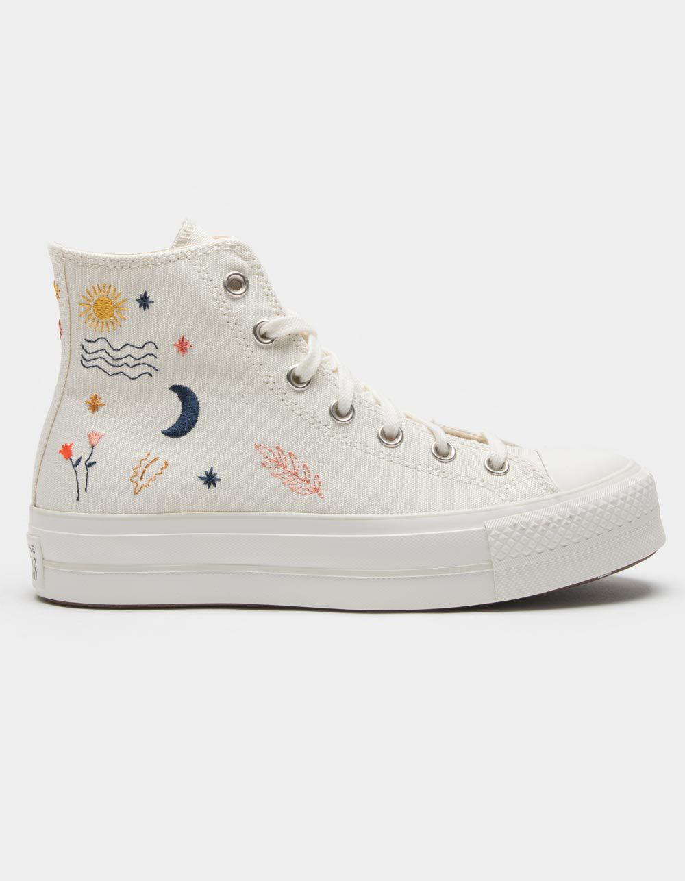 CONVERSE Embroidered Womens Chuck Taylor All Start Platform Shoes ...