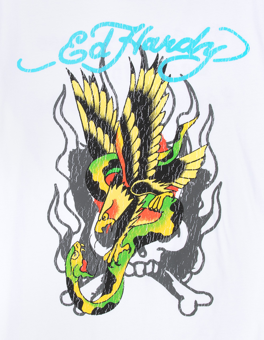 ED HARDY Eagle Snake Mens Tee - WHITE