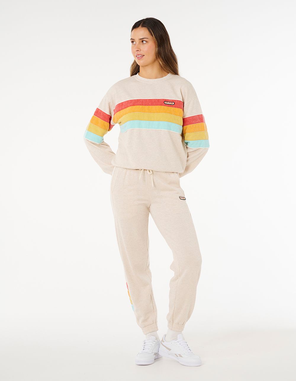 RIP CURL Surf Revival Womens Track Pants - OATMEAL