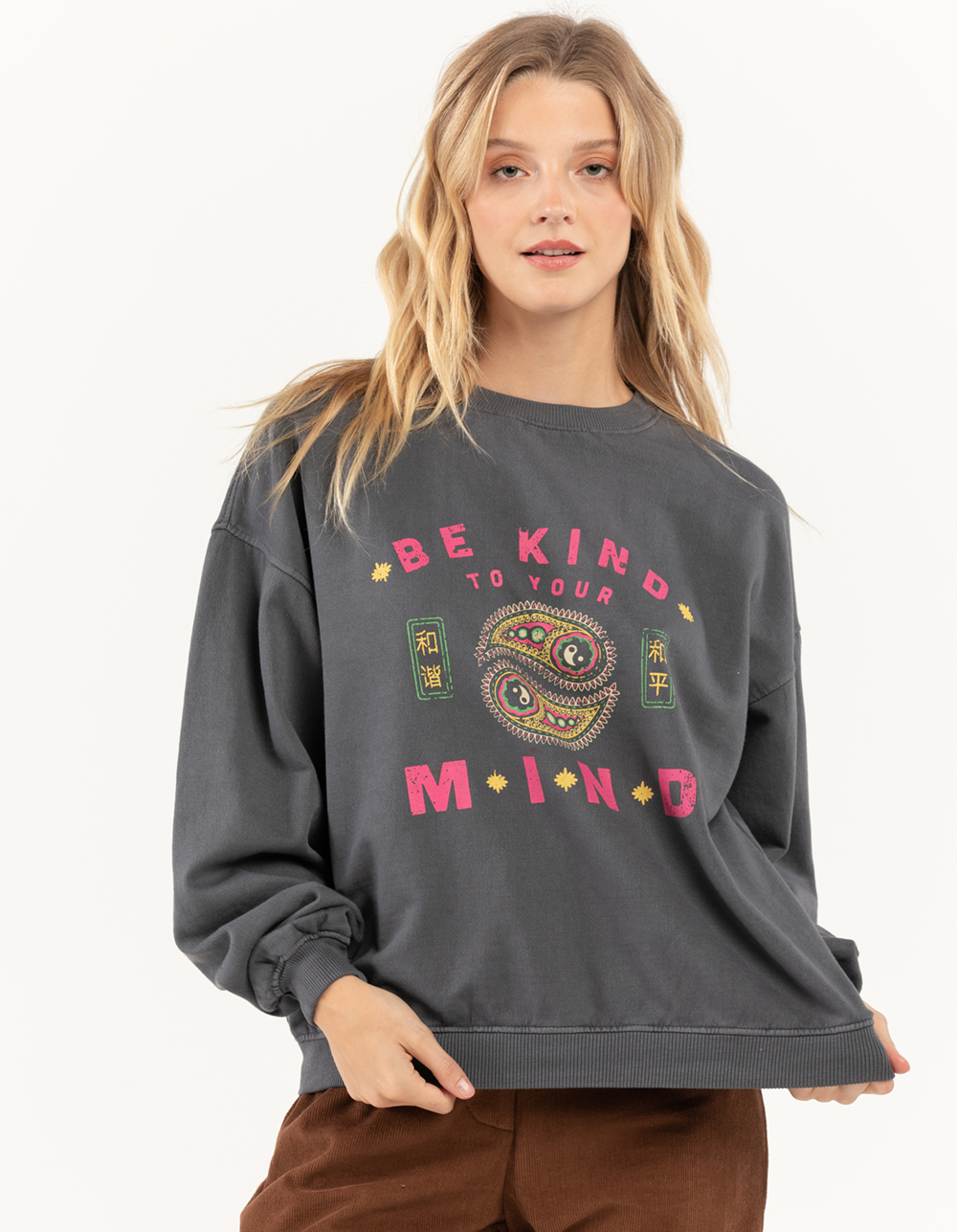 Womens washed sweatshirt Clearance