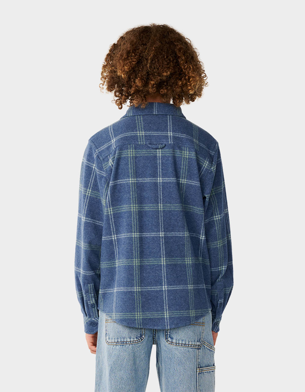 RIP CURL Grid Boys Long Sleeve Shirt - NAVY