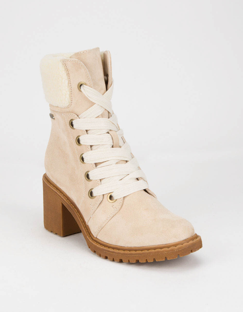 ROXY Eddy Heeled Lace-Up Natural Womens 