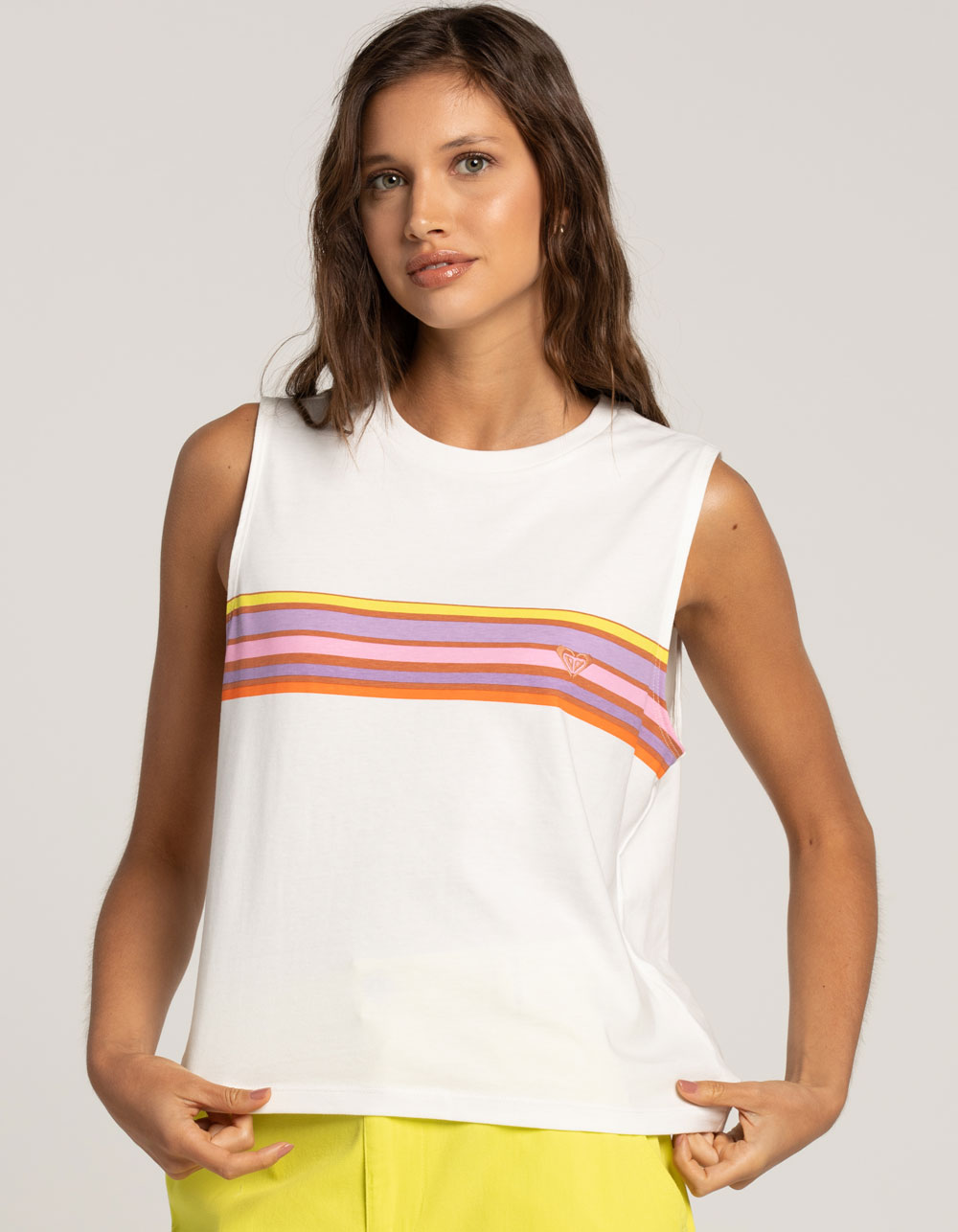 ROXY x Kate Bosworth Surf Kind Kate Womens Muscle Tee - WHITE | Tillys