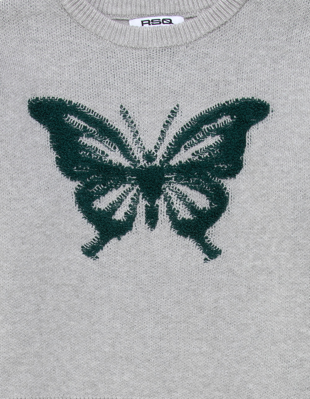 RSQ Girls Butterfly Sweater - HEATHER GRAY