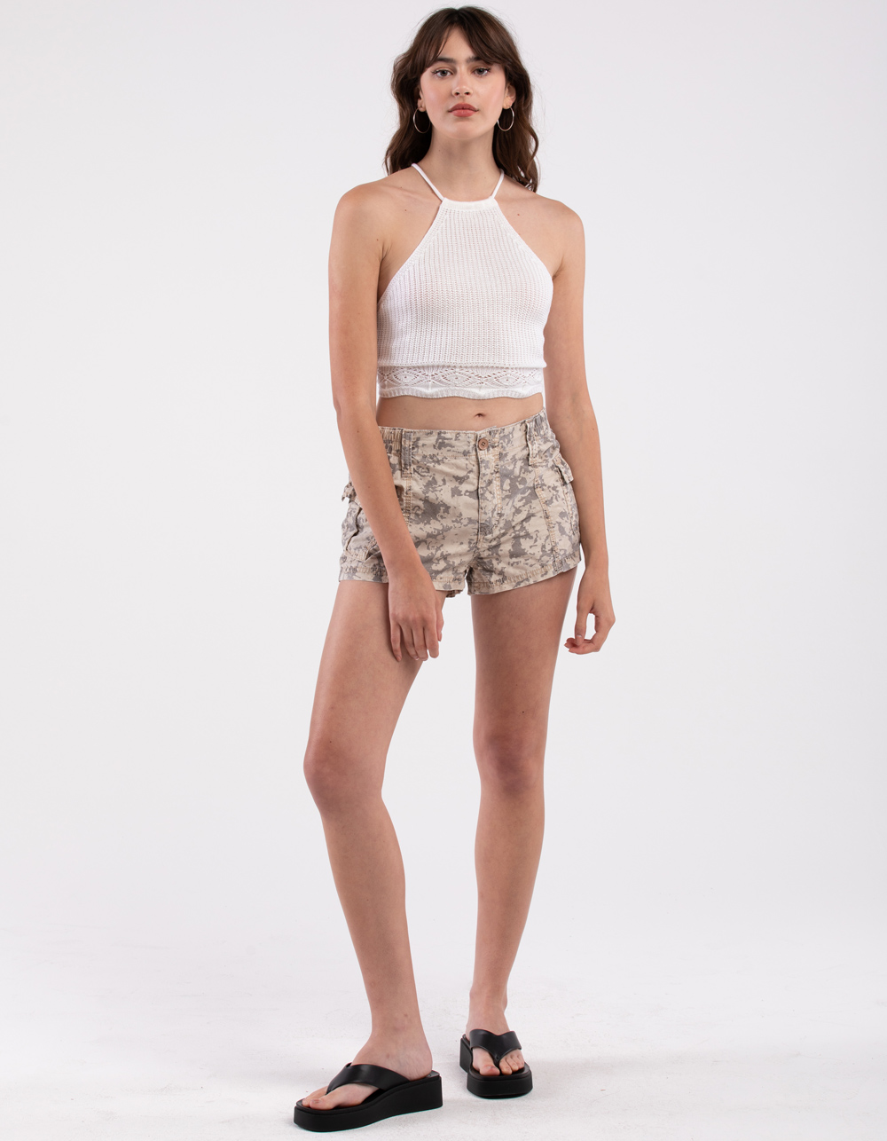 BDG Urban Outfitters Y2K Women Camo Shorts - CAMO KHAKI | Tillys