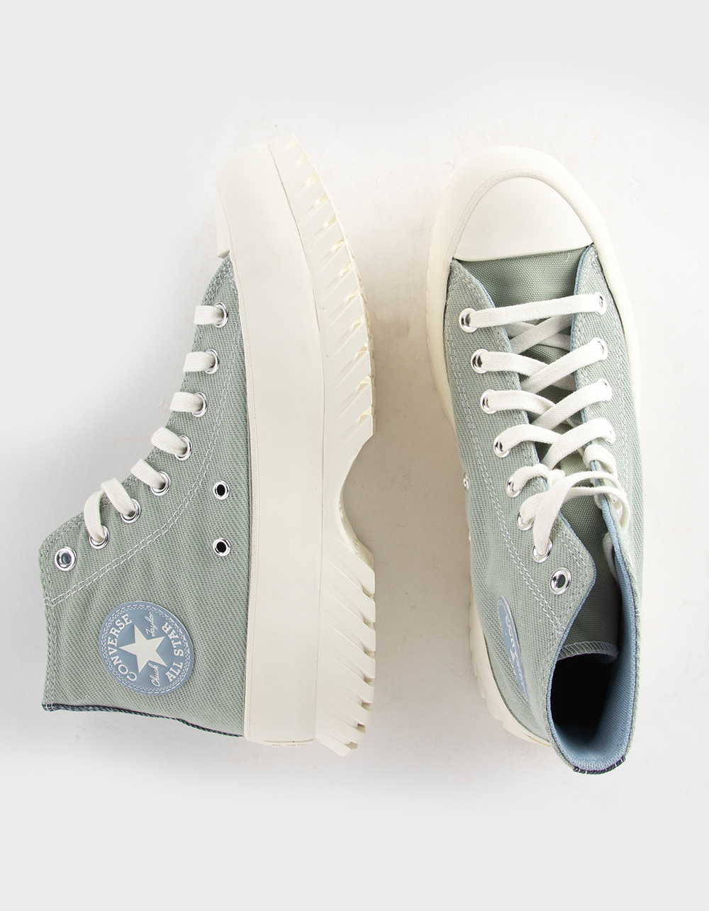 CONVERSE Taylor All Star Lugged 2.0 Denim Womens High Top Shoes - SAGE |
