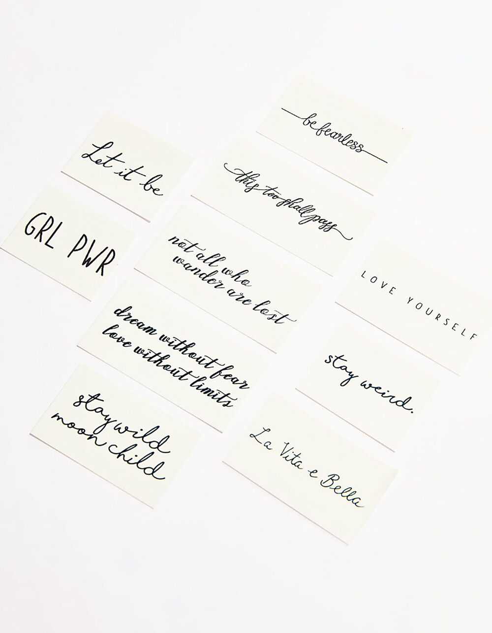 INKED BY DANI Expression Temporary Tattoos BLACK/WHITE Tillys