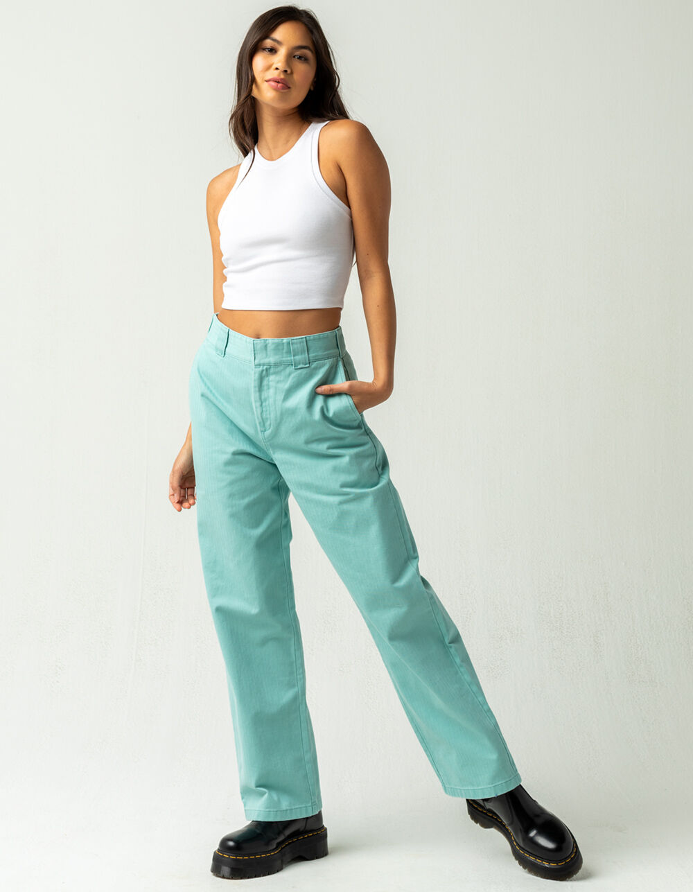 OBEY Creeper Womens Organic Pants LIGHT BLUE Tillys