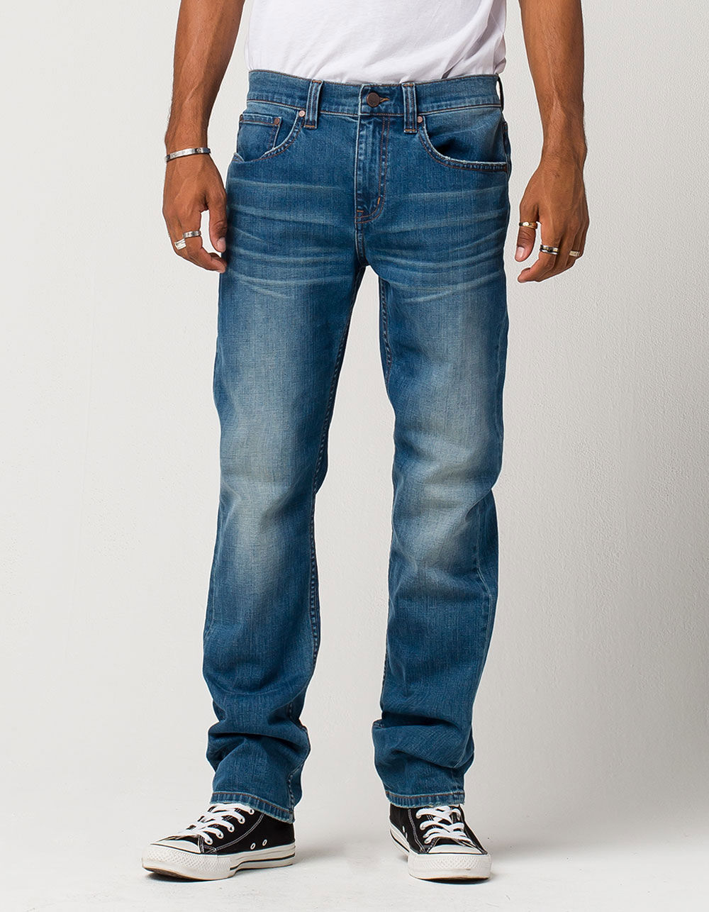 RSQ New York Mens Slim Straight Stretch Jeans image number 0