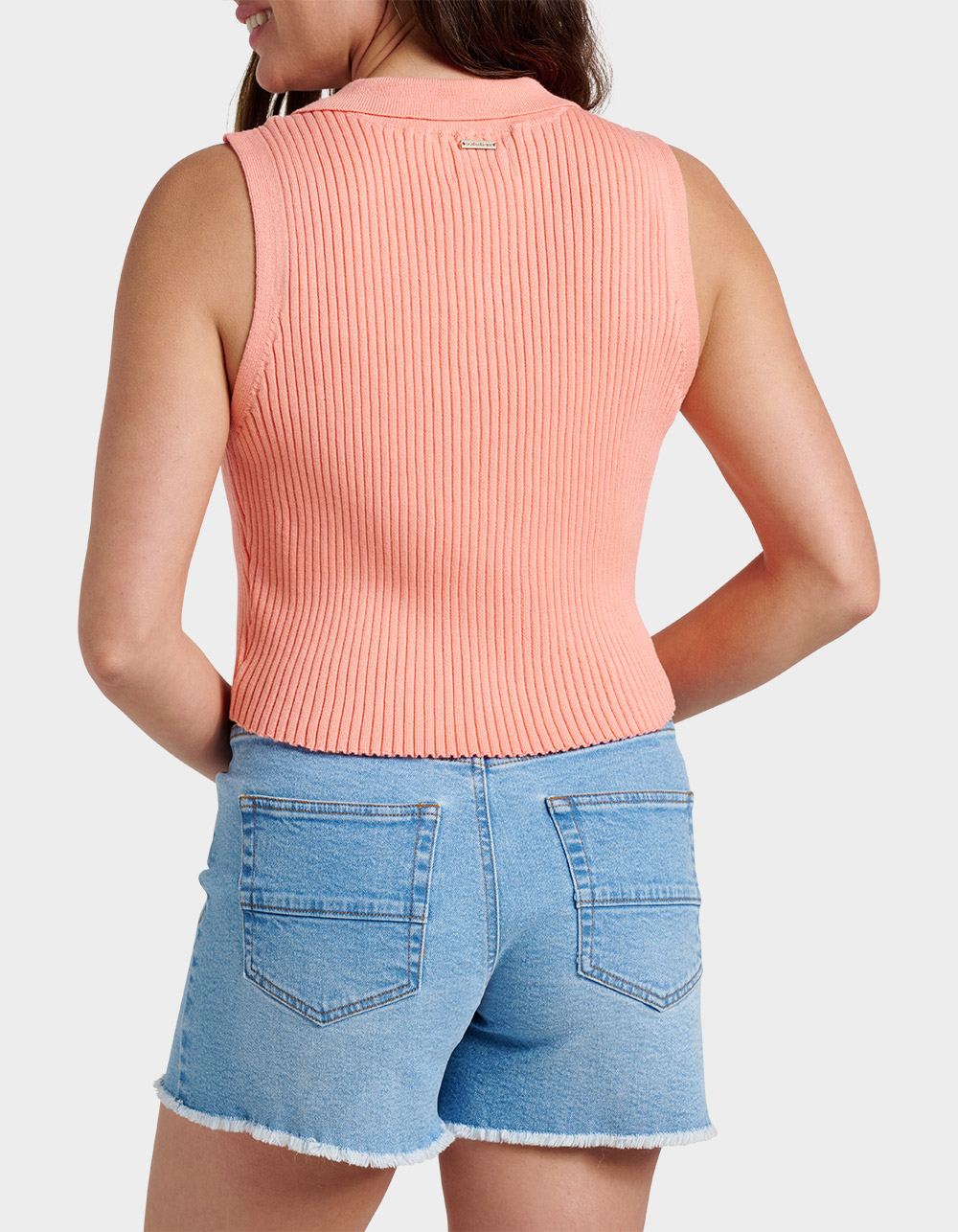 QUIKSILVER Sandbar Sleeveless Lace Up Womens Sweater