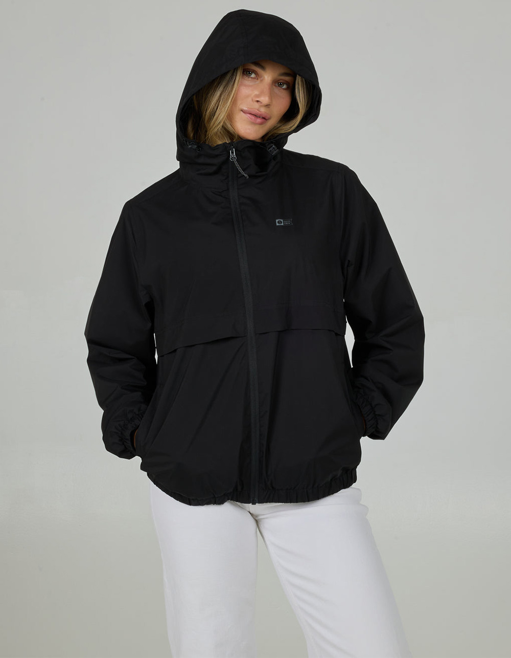 SALTY CREW Barrier Womens Windbreaker Jacket - BLACK