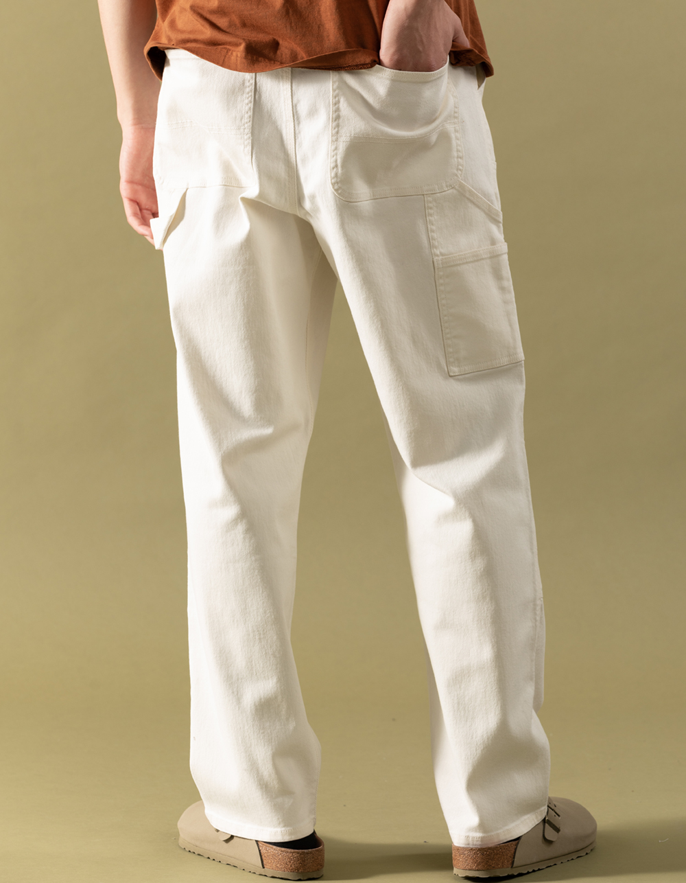RSQ Mens Utility Twill Pants - ECRU