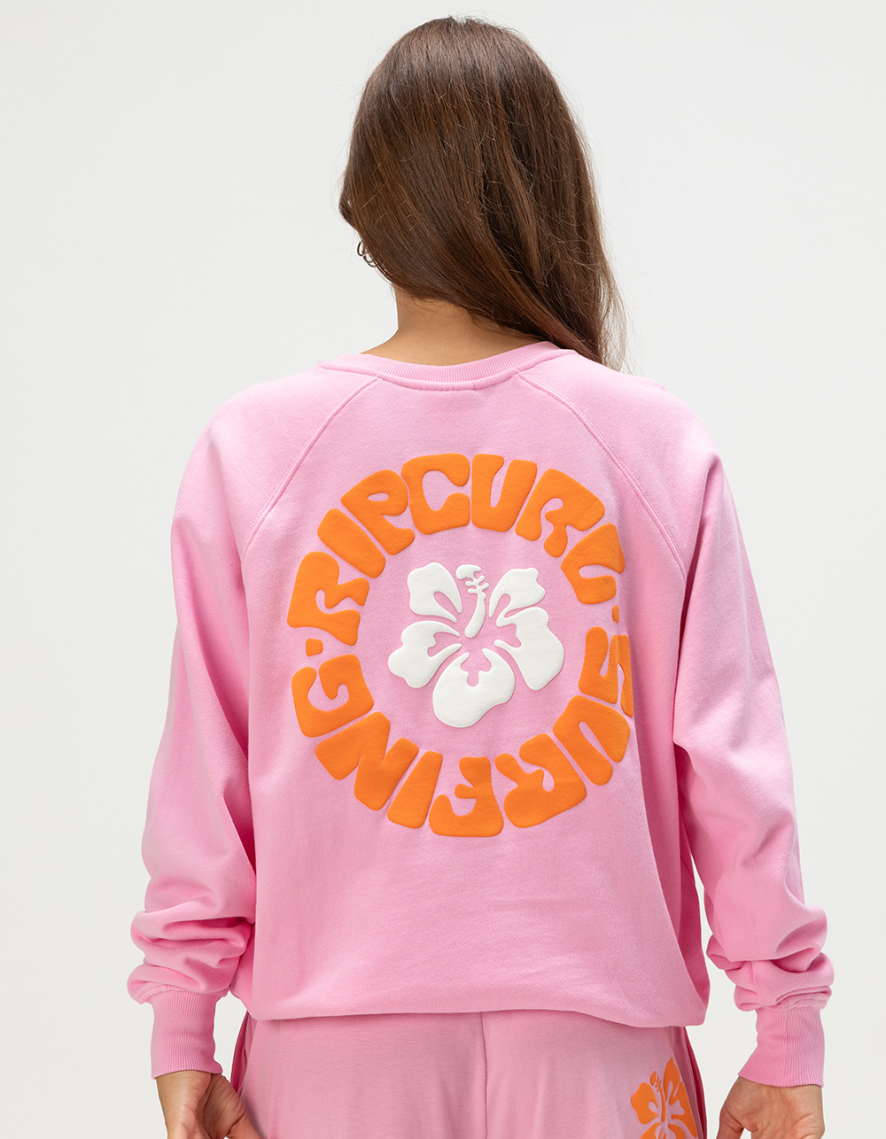 RIP CURL Luxe Surf Womens Crewneck Sweatshirt - PINK