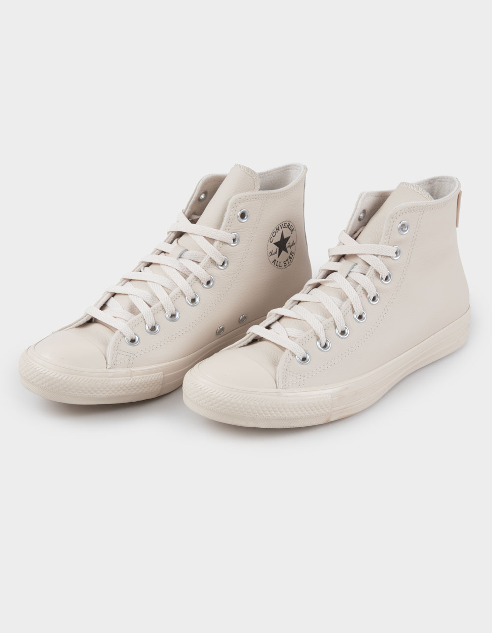 CONVERSE Chuck Taylor All Star Leather High Top Shoes - CREAM