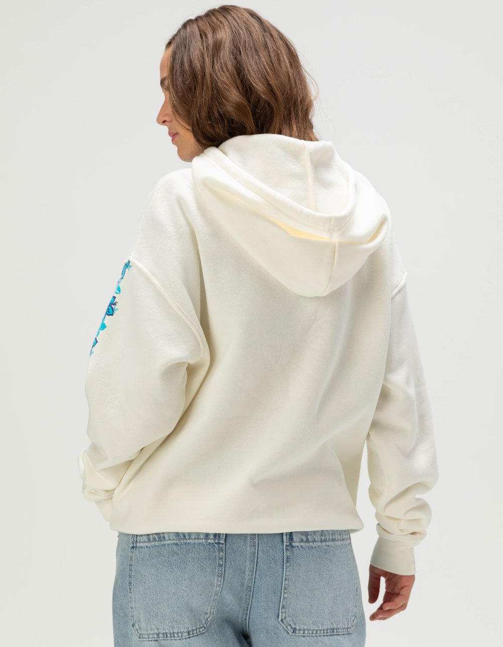 ROXY Hibiscus Womens Hoodie - OFF WHITE