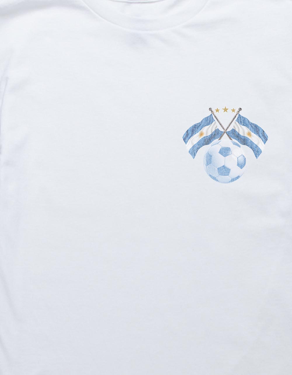 ARGENTINA Flags Futbol Unisex Kids Tee - WHITE