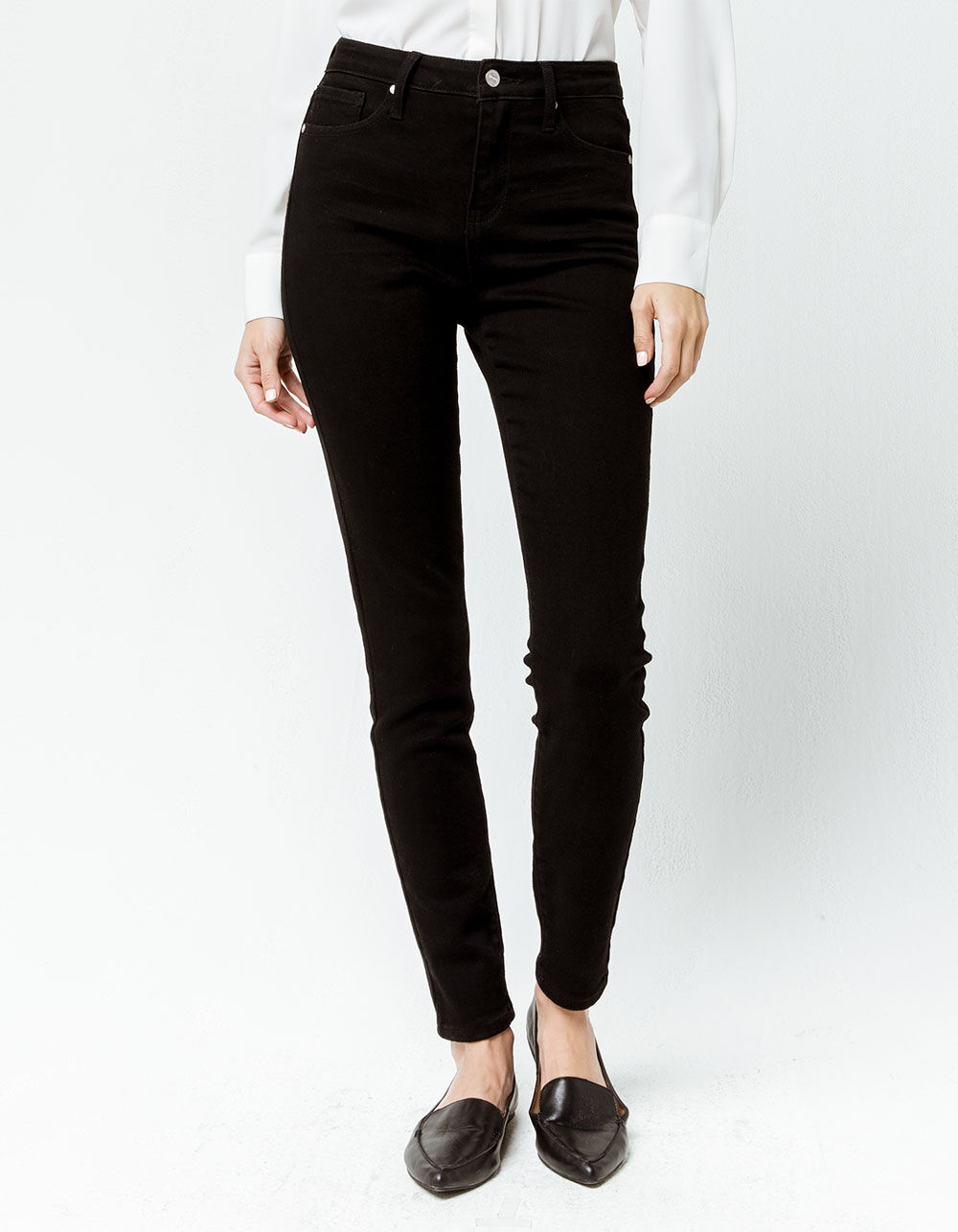 RSQ High Rise Black Womens Skinny Jeans image number 2