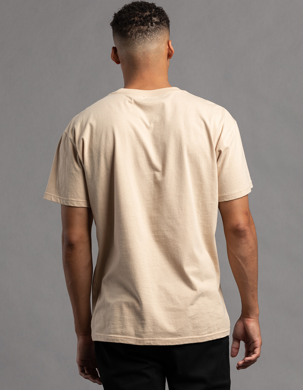 RSQ Mens Oversized Solid Tee - KHAKI