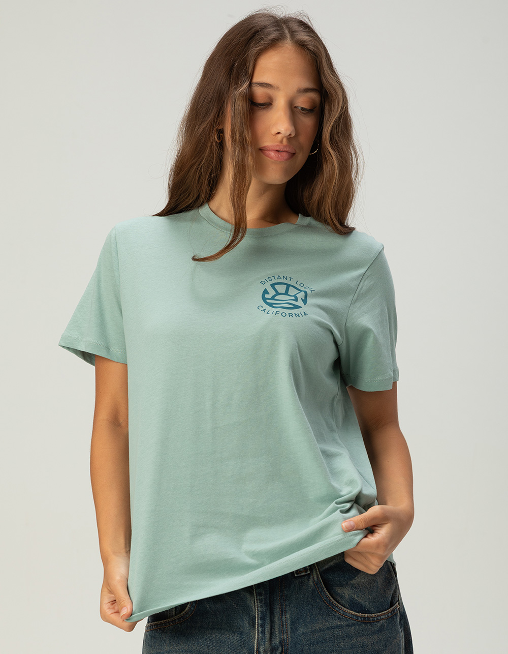 DISTANT LOCAL San Diego Womens Tee - GREEN