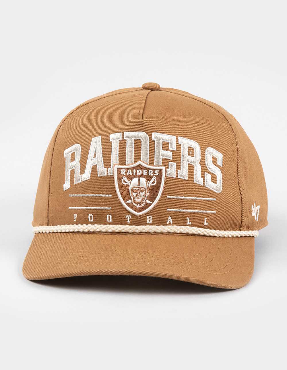 47 BRAND Las Vegas Raiders Roscoe Rope '47 Hitch Snapback Hat - TAN