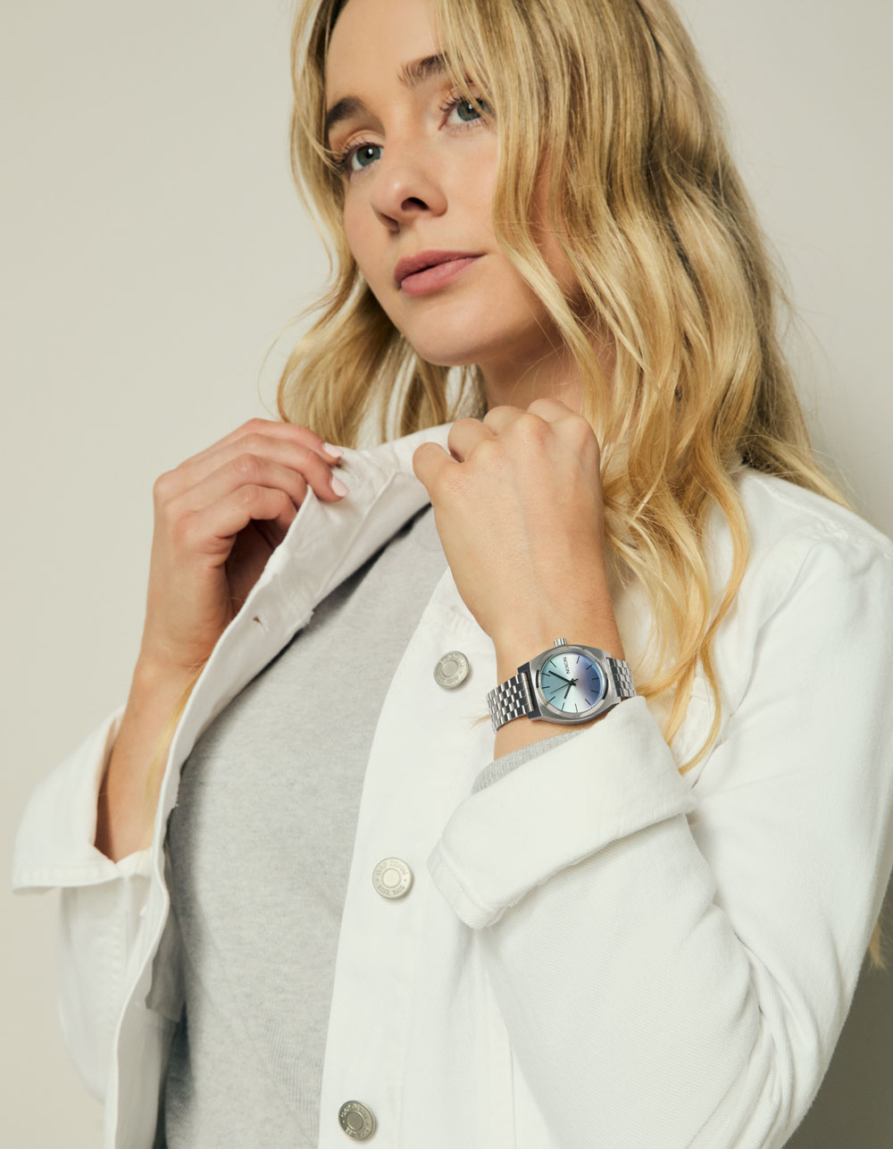 NIXON Medium Time Teller Watch - SILVER