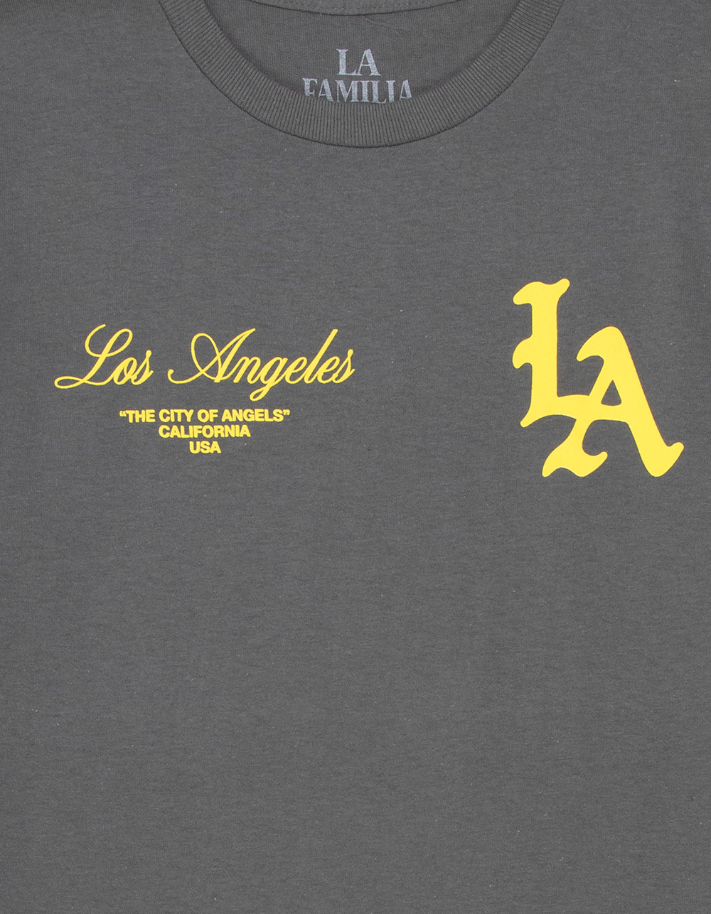 LA FAMILIA Los Angeles Boys Tee - CHARCOAL