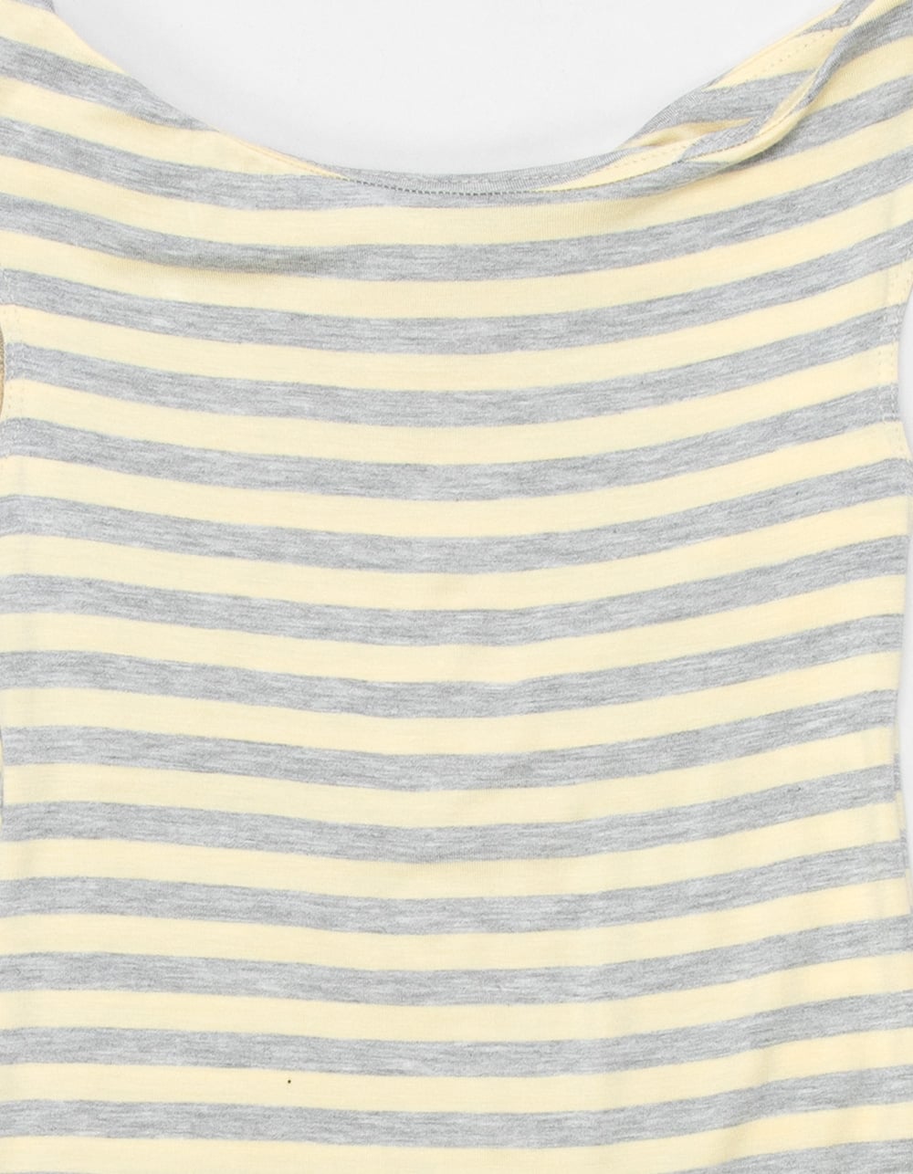 FULL TILT Off The Shoulder Girls Wide Stripe Top - YELLOW COMBO