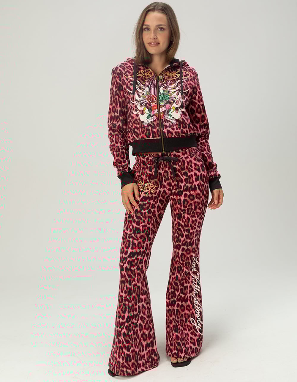 ED HARDY Panther Womens Sweatpants - LEOPARD