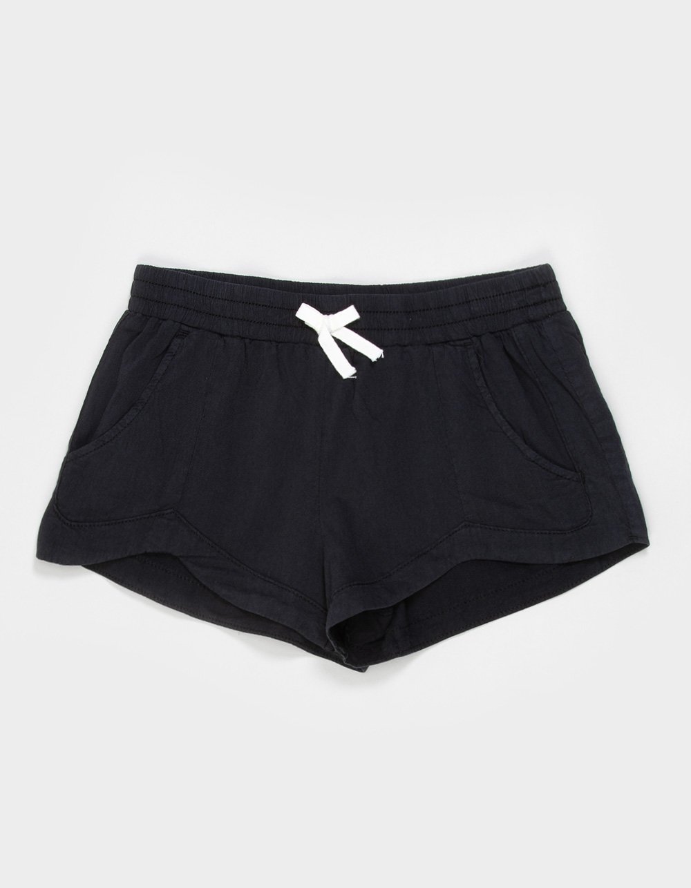 BILLABONG Mad For You Girls Elastic Waist Shorts - WASHED BLACK