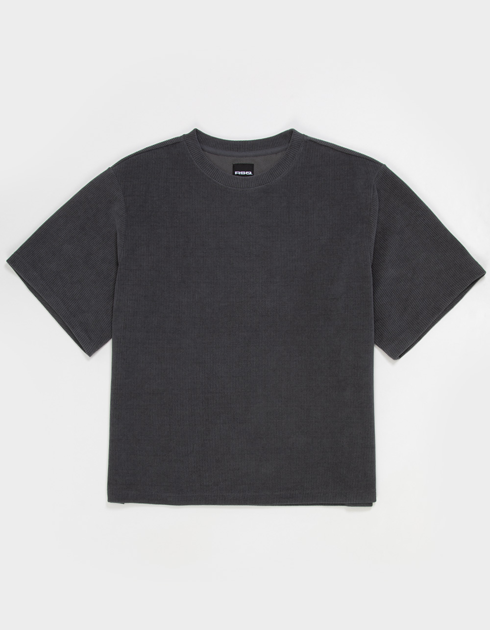 RSQ Mens Textured Boxy Tee - DARK GRAY