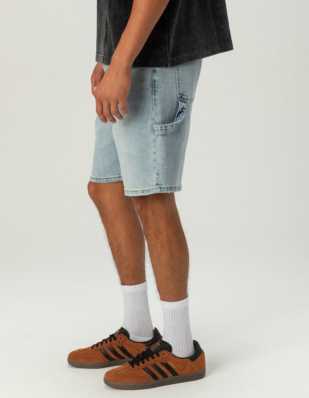 RSQ Mens Loose Carpenter Jorts - LIGHT WASH