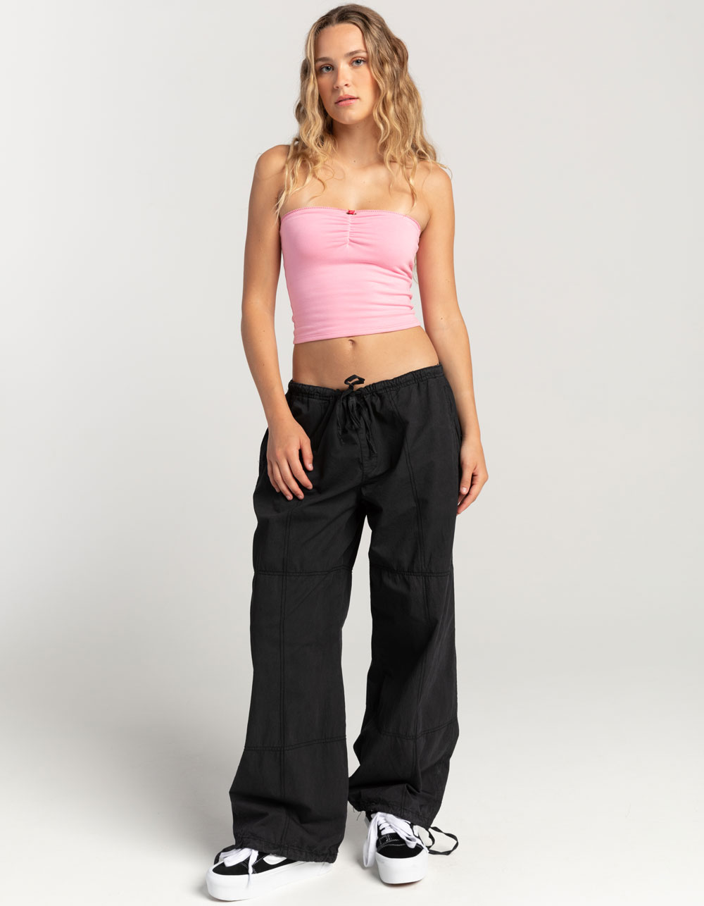 FULL TILT Womens Cinch Tube Top - PINK