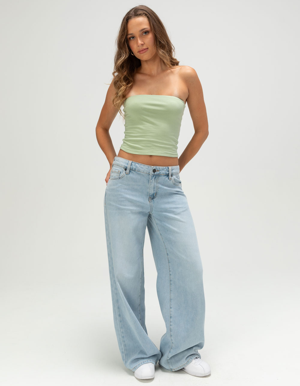 TILLYS Womens Tube Top - LT GREEN