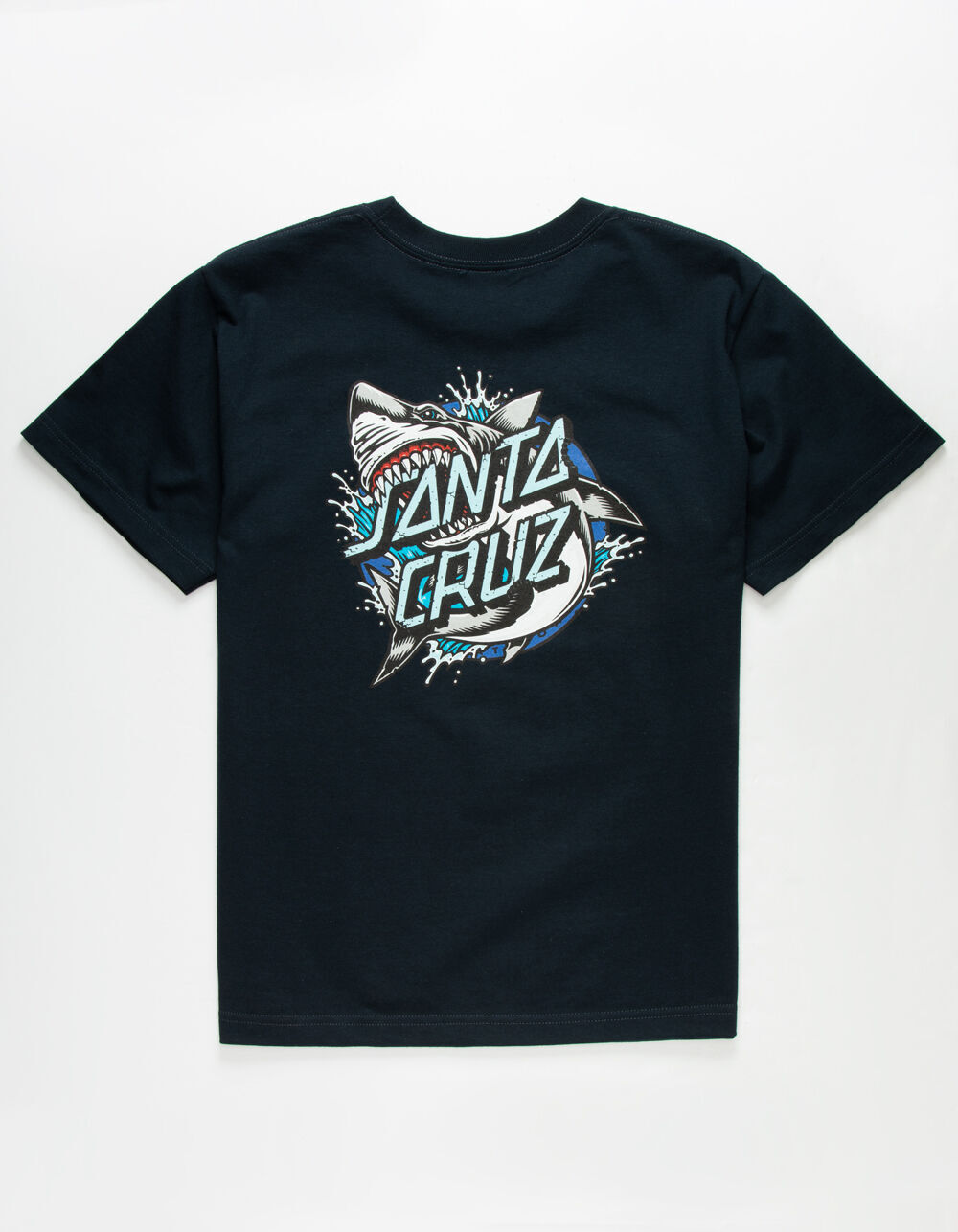 SANTA CRUZ Shark Dot Navy Boys T-Shirt image number 1