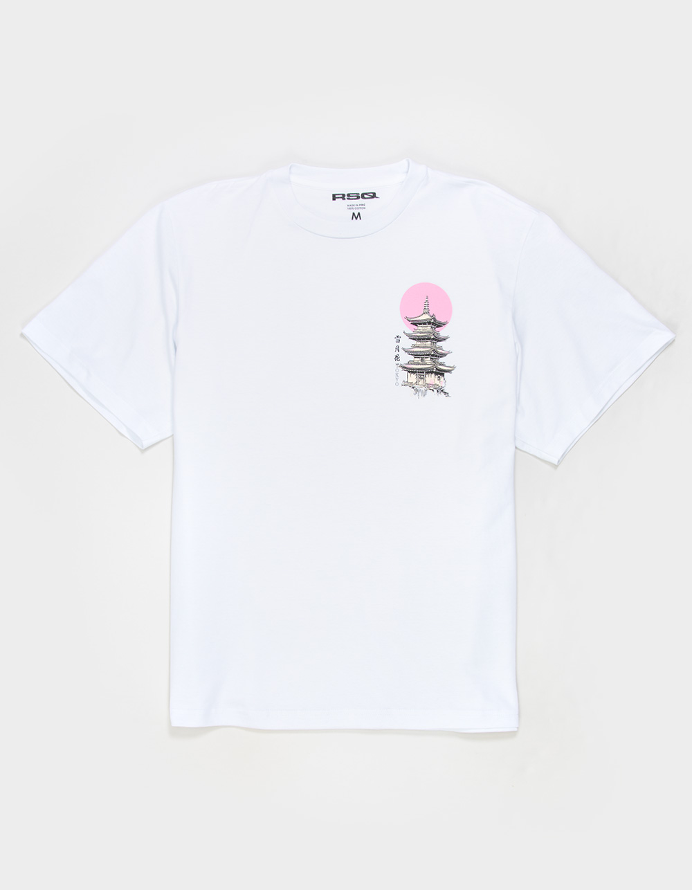 RSQ Mens Tokyo Embroidered Tee - WHITE