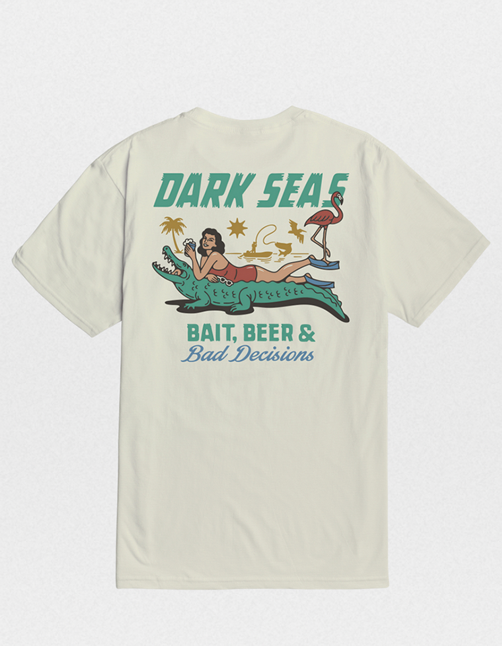 DARK SEAS Bad Decisions Mens Slim Fit Tee - CREAM