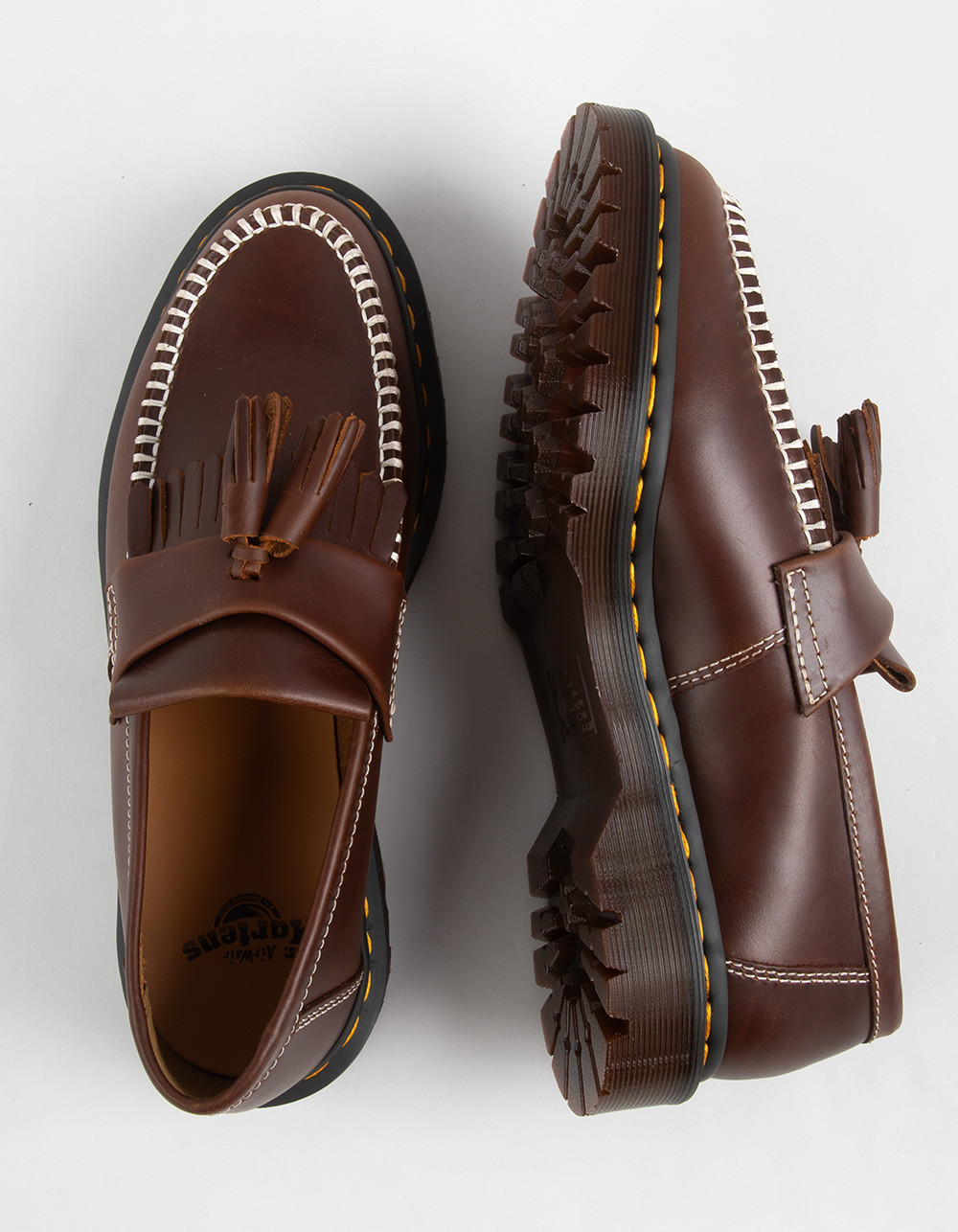 DR. MARTENS Adrian Mens Orleans Leather Loafers - BUTTERSCOTCH