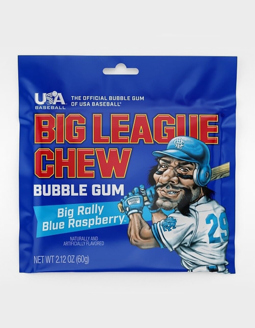 BIG LEAGUE CHEW Blue Raspberry Bubble Gum - MULTI
